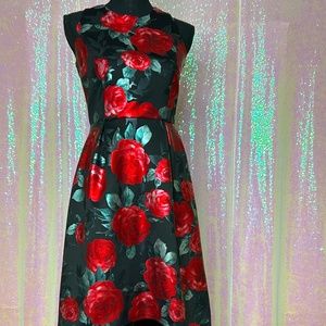 Enfocus Studio Dressy Dark Floral Dress